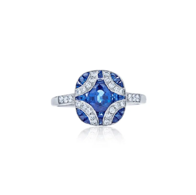 moissanite engagement ring for women-KWIAT Argyle Collection Sapphire and Diamond Ring R-28115S-0-DIASAP-18KW