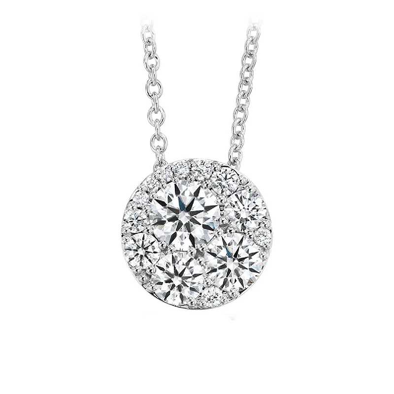 grand solitaire pendant ladies necklace-Tessa Diamond Circle Pendant Necklace