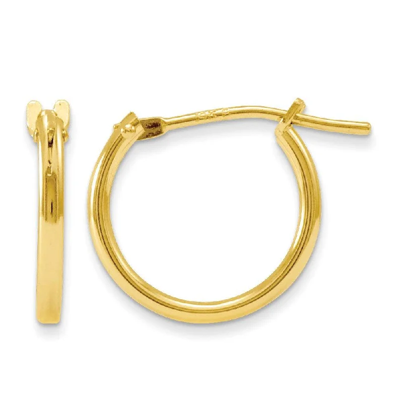 hoop and stud set ladies earrings-Madi K Kid's 14k  Hoop Earrings