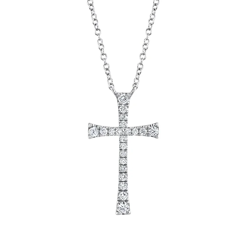 twisted rope ladies necklace-Diamond Cross Necklace