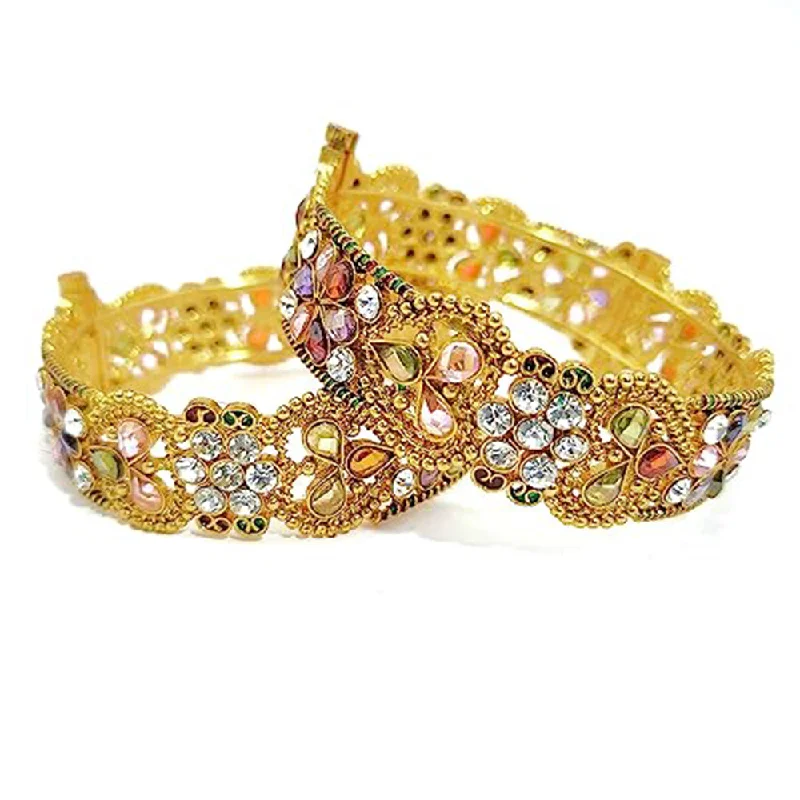 celestial constellation ladies bracelet-Choice Gold Plated Austrian Stone Bangles Set