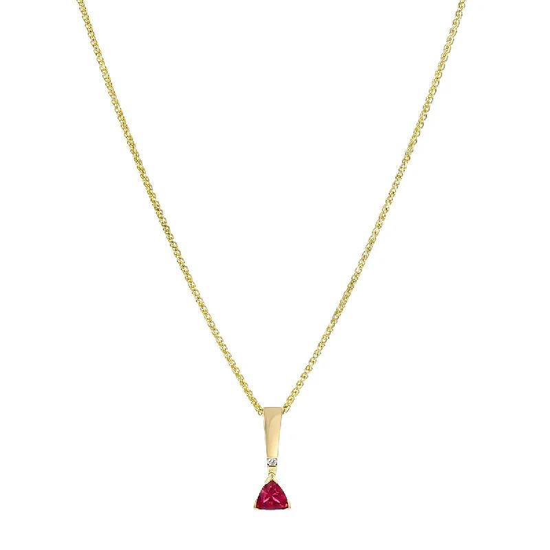 luxury brand ladies necklace-Trillion Pink Tourmaline and Diamond Pendant Necklace