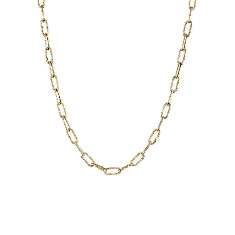 Victorian-inspired ladies necklace-DY Madison Chain Necklace in 18K Yellow Gold