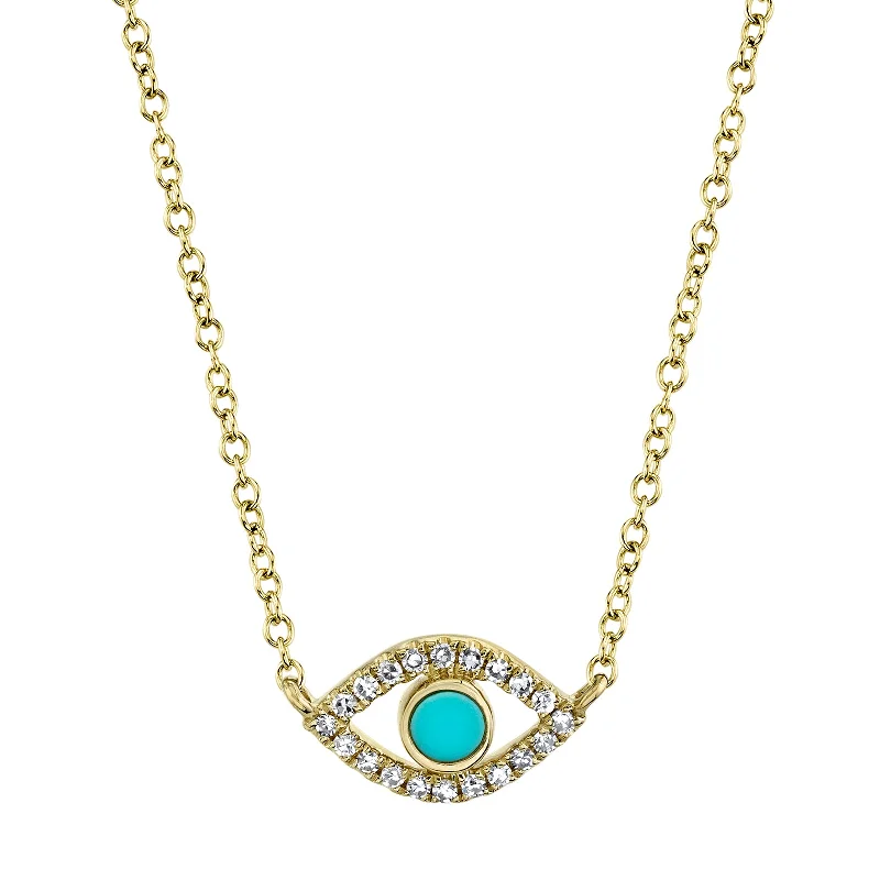 celestial theme ladies necklace-Evil Eye Necklace