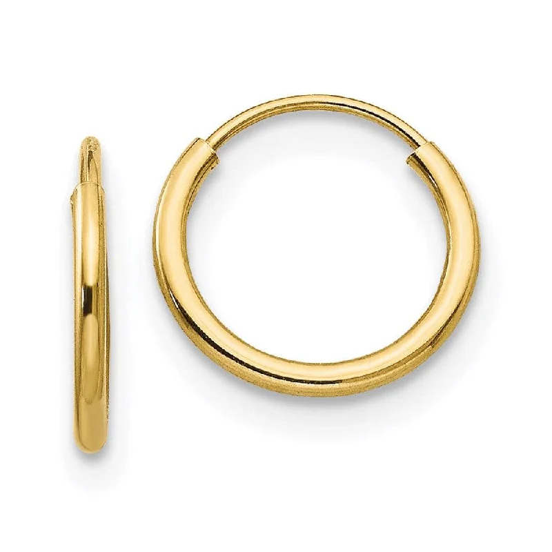 double hoop ladies earrings-Madi K Kid's 14k  Endless Hoop Earrings