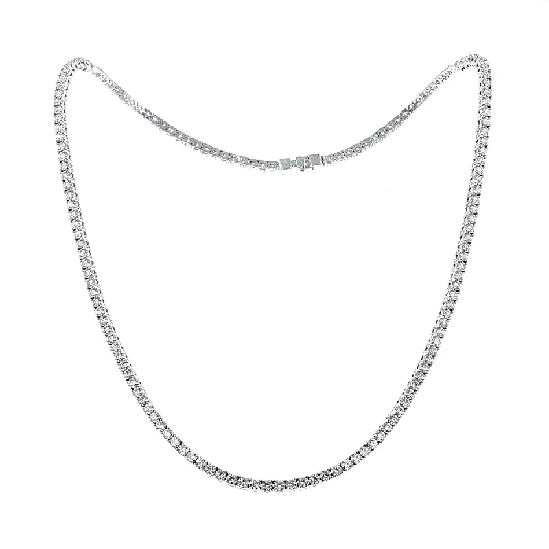 twisted rope ladies necklace-Signature Diamond Line Necklace