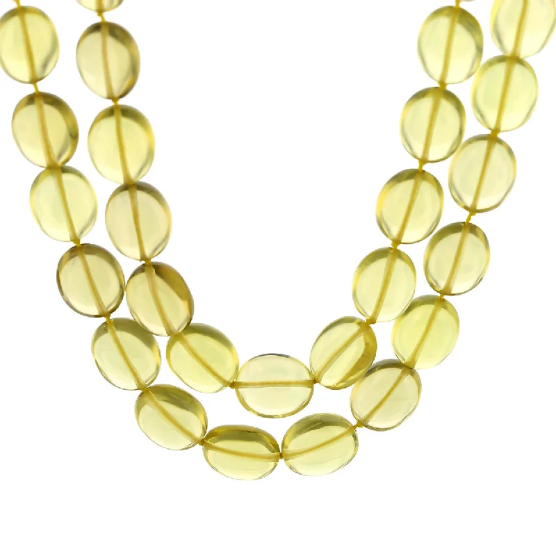 classic ladies necklace-Slane Lemon Citrine Bead Necklace