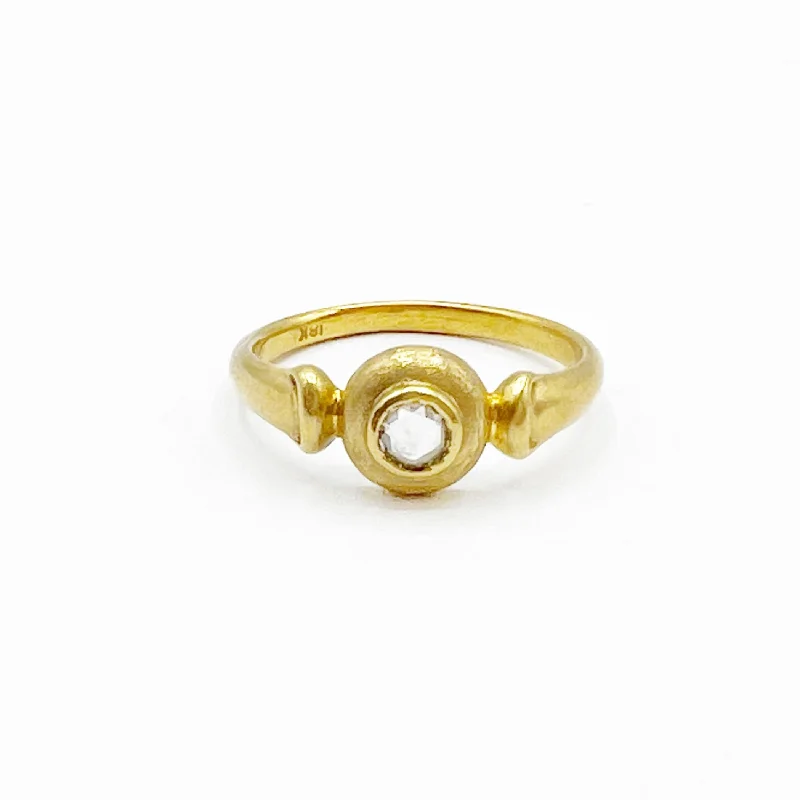 overlapping band ladies ring-Diamond Saturn Ring