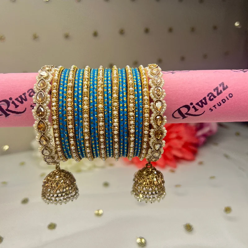 gold ladies bracelet-Ariel Blue