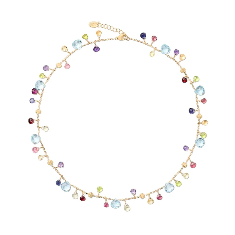 fine jewelry ladies necklace-Mixed Gemstone Paradise Necklace