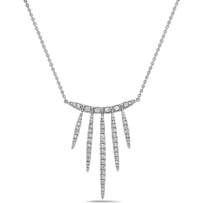 nature-inspired ladies necklace-Diamond Fireworks Necklace