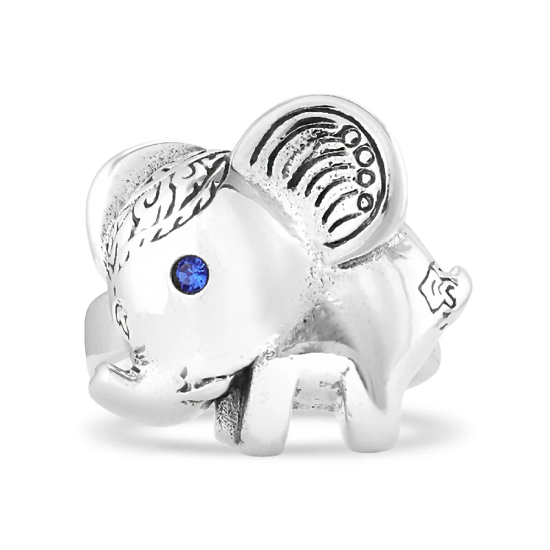 wedding set ladies ring-Sterling Silver Elephant Ring / SSR0223