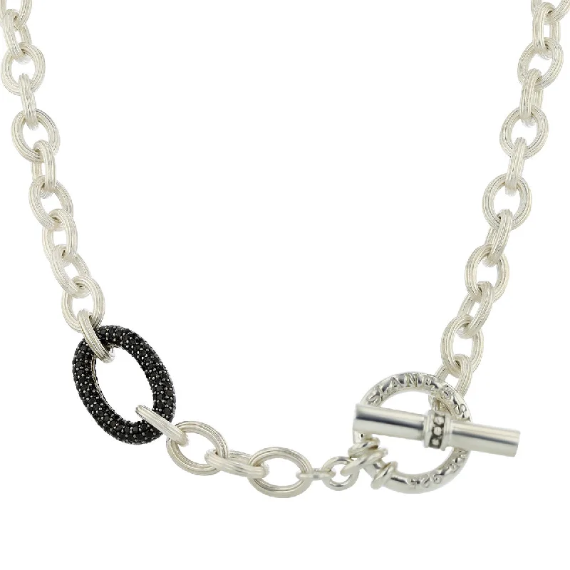 long chain ladies necklace-Slane Silver Blue Sapphire Westwood Necklace