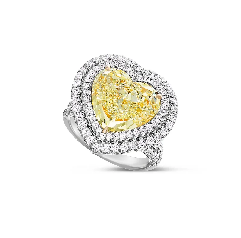 celestial constellation engagement ring for women-Nicki Minaj Yellow Heart Diamond Ring