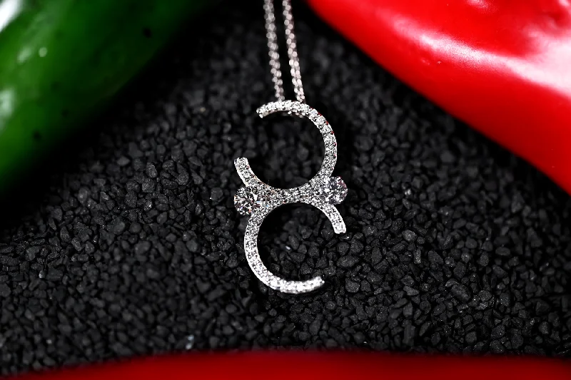 boho chic ladies necklace-1.17ctw Diamond Fashion Necklace