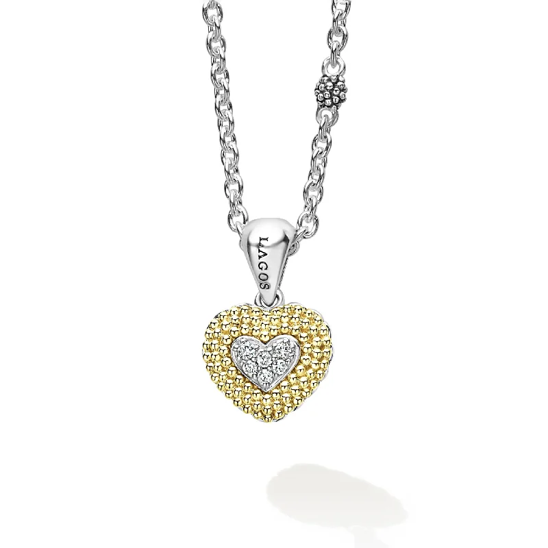 celestial constellation ladies necklace-Diamond Heart Necklace