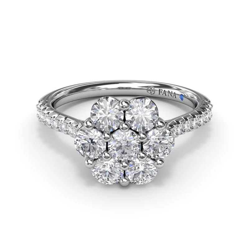 luxury designer engagement ring for women-Magnolia Diamond Ring R5032