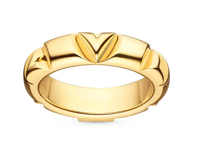 lattice setting ladies ring-Louis Vuitton LV Volt Multi Ring, 18k Yellow Gold