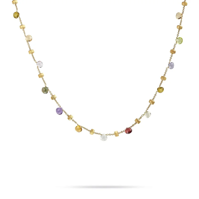 eco-friendly lab-grown ladies necklace-Paradise Single-Strand Gemstone Necklace