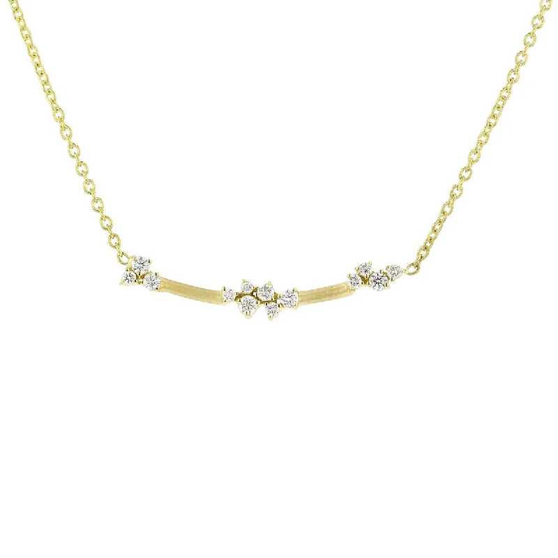 delicate ladies necklace-Stardust Bar Necklace