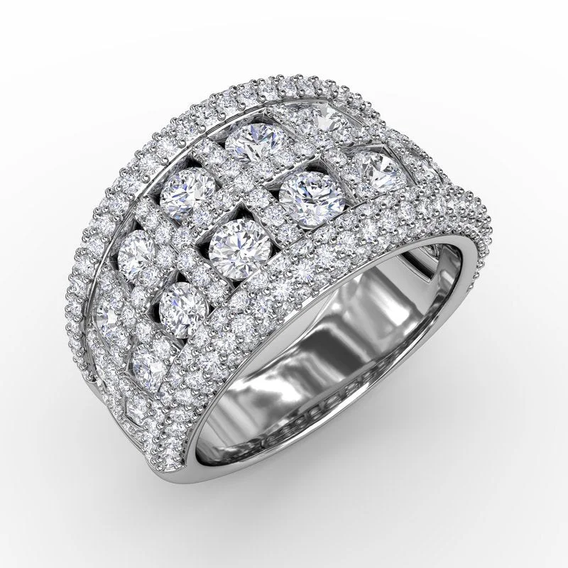 vintage engagement ring for women-Bold and Beautiful Diamond Ring R1541