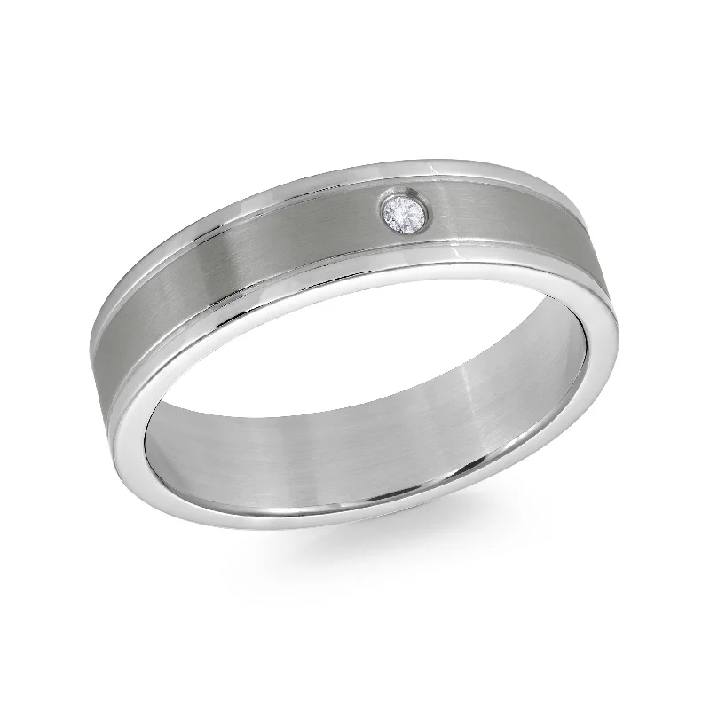 unique design ladies ring-White CZ Stainless Steel Ring