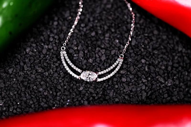 celestial moon ladies necklace-0.71ctw Diamond Fashion Necklace