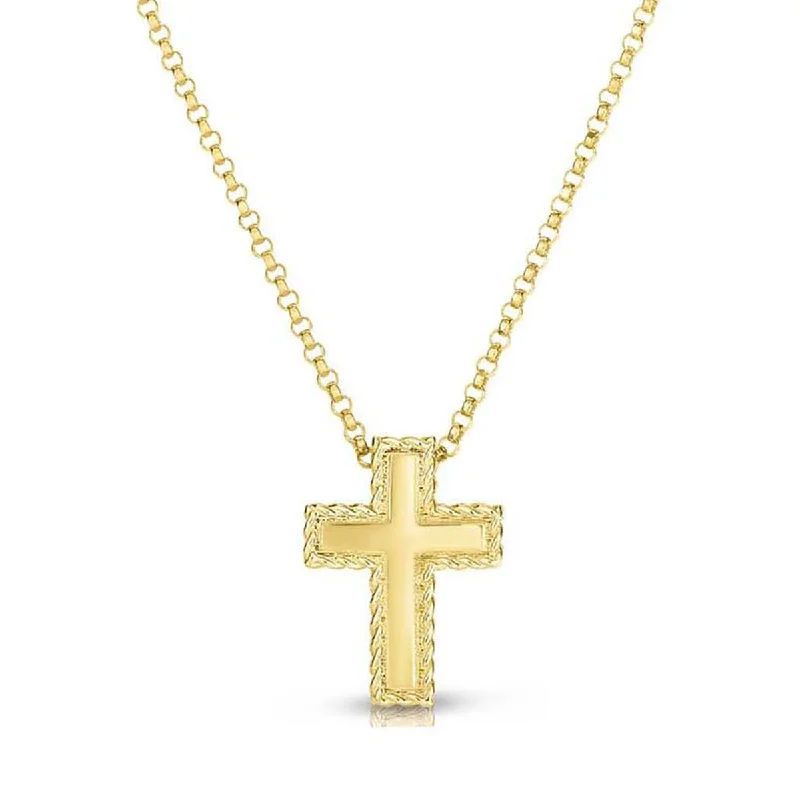 sun and stars ladies necklace-Small Princess Cross Pendant Necklace