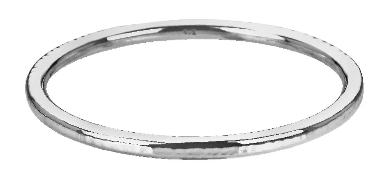 celestial theme ladies bracelet-Sterling Silver Hammered Bangle