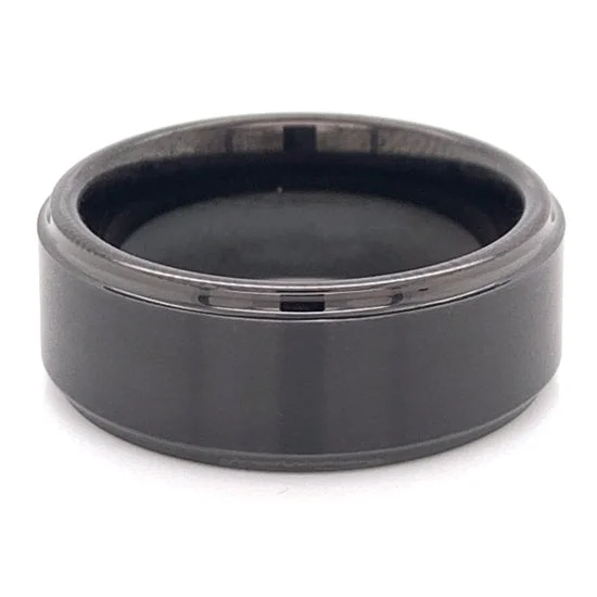 antique finish ladies ring-Matte Black Tungsten Comfort Fit Ring / TGR1019