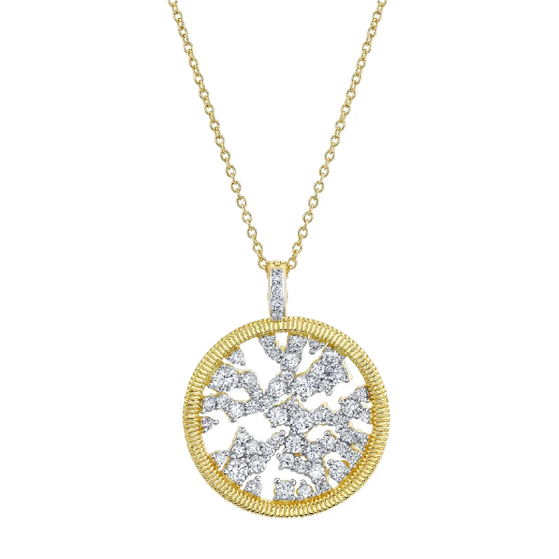 delicate minimalist ladies necklace-18k Yellow Gold Diamond Celestial Necklace