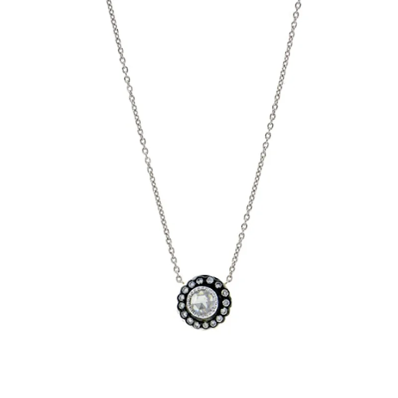 grand solitaire pendant ladies necklace-True Romance Rose Cut and Diamond Necklace