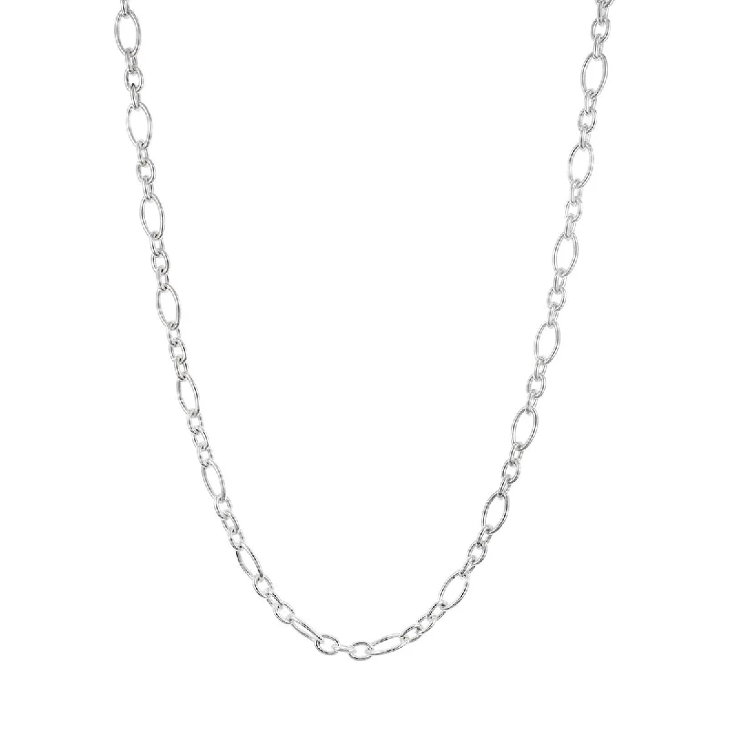 adjustable ladies necklace-Slane Sterling Silver Oval Link 36-Inch Necklace