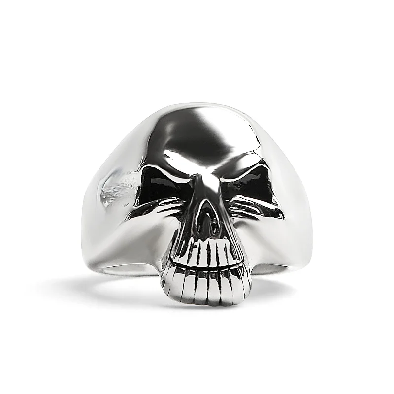 celestial diamond ladies ring-Polished Skull Stainless Steel Ring / SCR2010