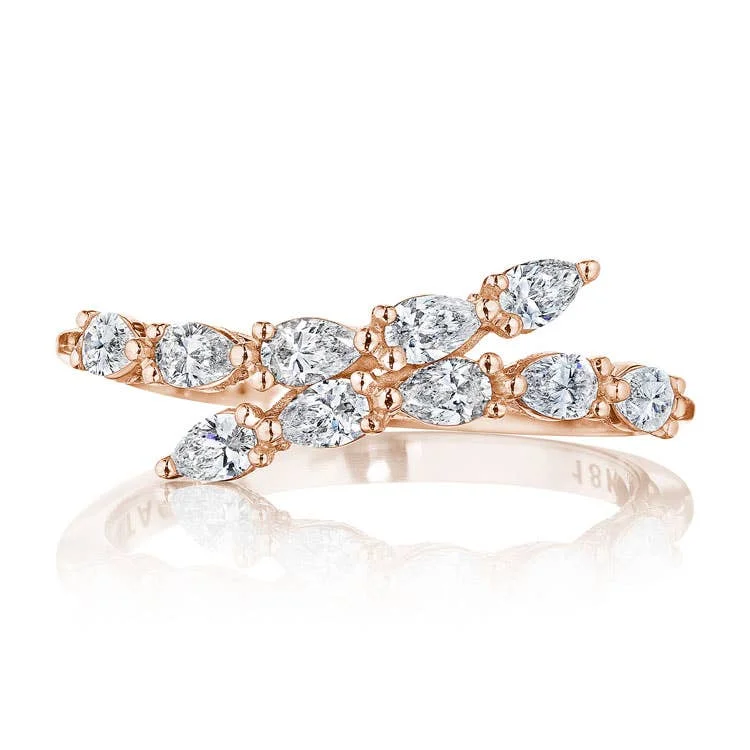 pear halo engagement ring for women-Stilla | Pear Diamond Ring in 18k Rose Gold FR829PK