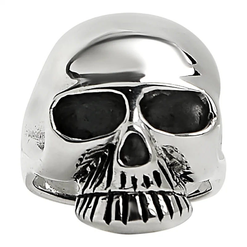 silver ladies ring-Sterling Silver Skull Ring / SSR0001