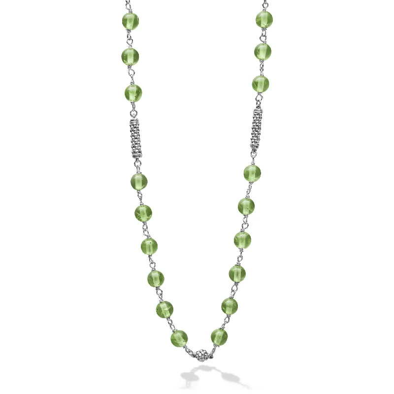 chain tassel ladies necklace-Peridot Beaded Necklace