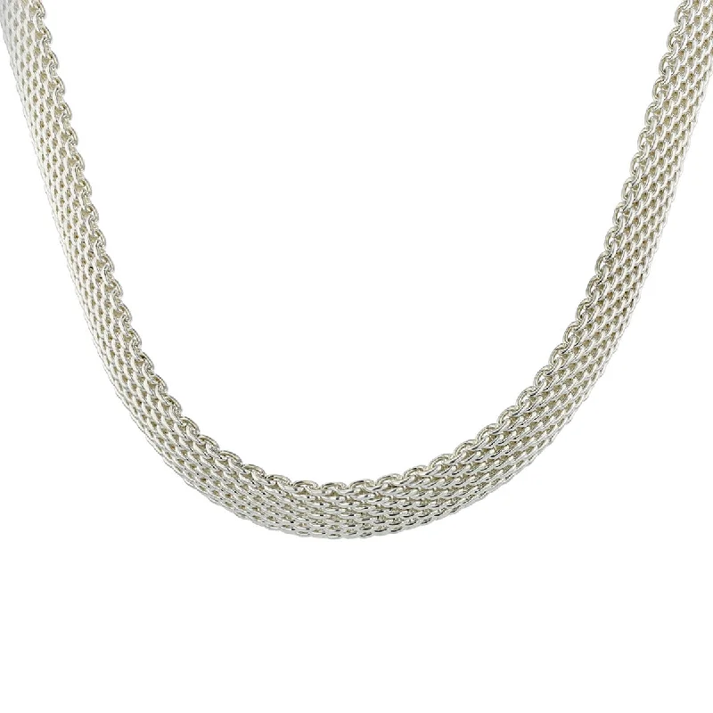 heart-shaped ladies necklace-Tiffany & Co. Sterling Silver Somerset Collection Necklace