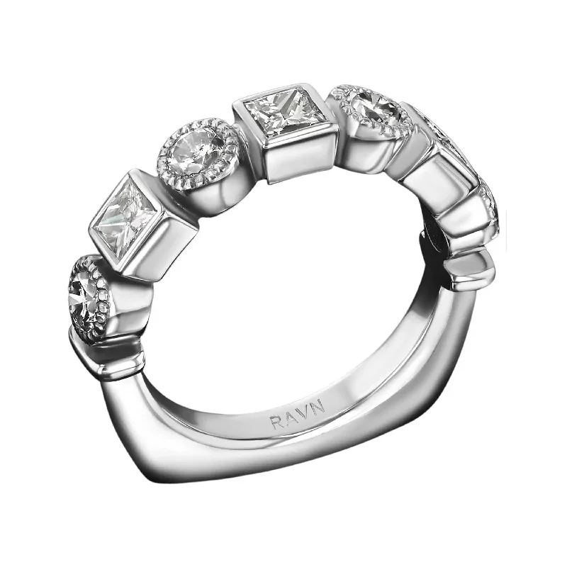 luxury platinum engagement ring for women-Old World Diamond Ring