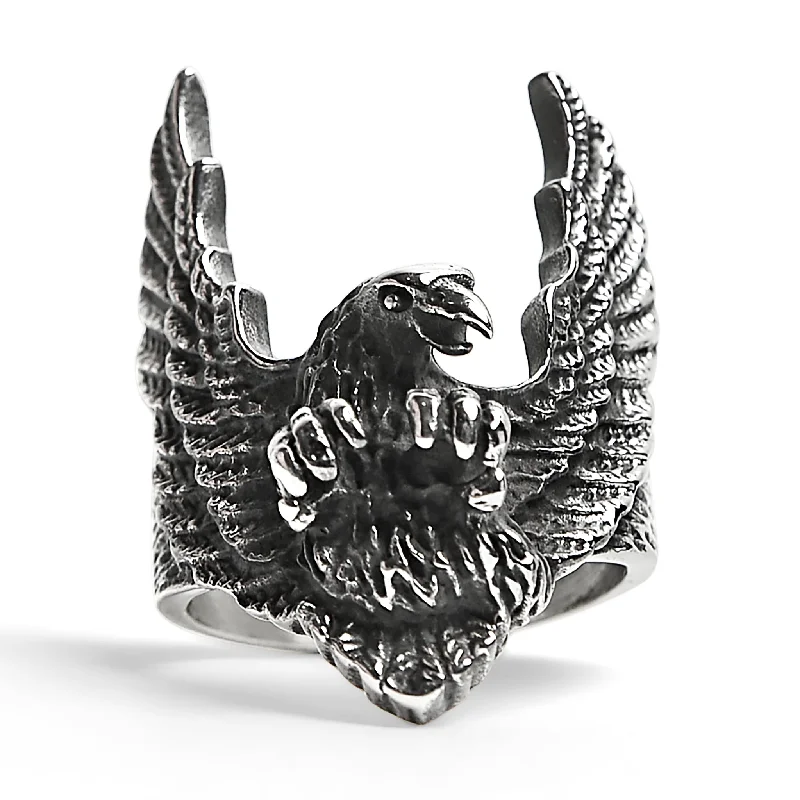 minimalist ladies ring-Stainless Steel Flying Eagle Ring / SCR3050