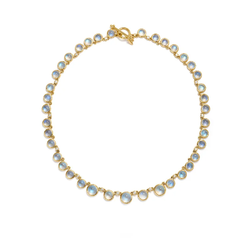 white gold ladies necklace-18K Blue Moon Necklace