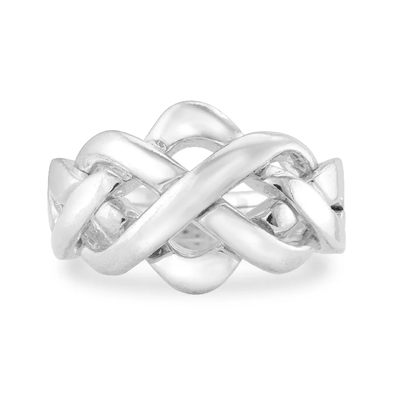 handcrafted ladies ring-Sterling Silver Braided Ring / SSR0142